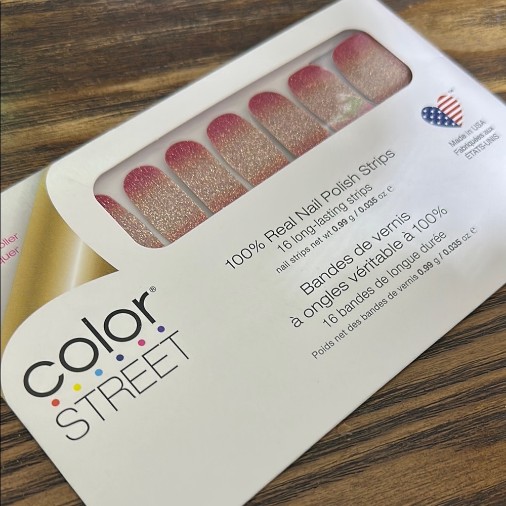 Color Street Coral Bay Glitter Nail Strips